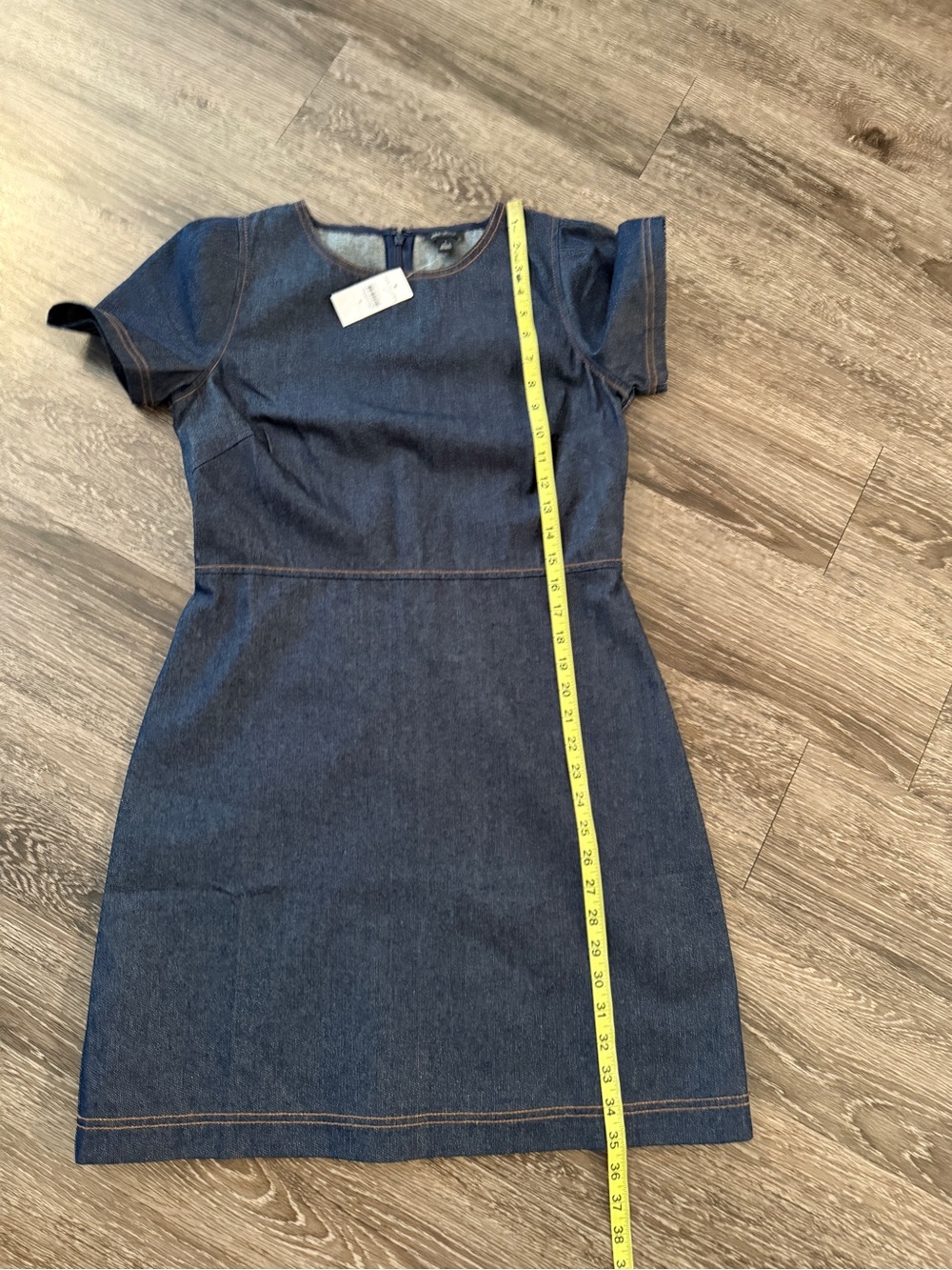 Ann Taylor Short Sleeve Denim Dress New - Picture 6 of 8